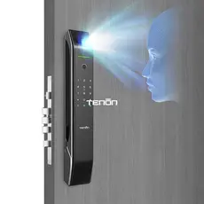 Smart Lock Tenon D7 Pro, 3D Face Recognition, Palm Vein, Fingerprint, Wi-Fi (Tuya), 4" Indoor Display, Black, 2 image