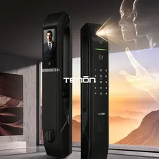 Smart Lock Tenon D7 Pro, 3D Face Recognition, Palm Vein, Fingerprint, Wi-Fi (Tuya), 4" Indoor Display, Black, 3 image