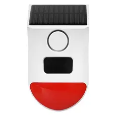 Smart Siren Moes WSS-SLA03-S-MS Tuya Wi-Fi, Solar Powered, PIR Motion Sensor, 120dB, with Remote Control, White