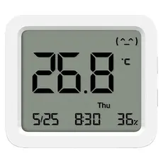 Temperature and Humidity Monitor Xiaomi MJWSD06MMC Smart Temperature and Humidity Monitor 3 Mini, Bluetooth 5.0, White