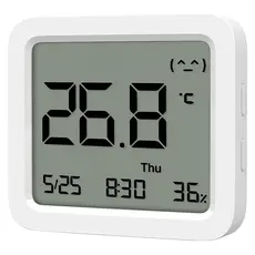 Temperature and Humidity Monitor Xiaomi MJWSD06MMC Smart Temperature and Humidity Monitor 3 Mini, Bluetooth 5.0, White, 2 image