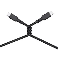 USB Cable AUKEY CB-KCC102 USB-C to USB-C 100W 1.8m Kevlar Braided USB 2.0 Cable Black, 2 image
