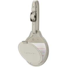 Bluetooth Tracker Satechi ST-LFALTW Vegan-Leather FindAll Luggage Tag, Apple Find My, Bluetooth 5.4, Sand