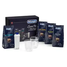 Coffee Set DeLonghi DLSC317 Essential Pack, Coffee Beans 4x250 g, Cappuccino Glasses x2, Water Filter