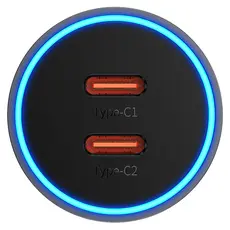 Car Charger Baseus Golden Contactor Max Dual Fast Charge Car Charger C+C 60W CGJM000213 Dark Grey, 5 image