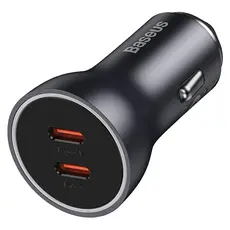 Car Charger Baseus Golden Contactor Max Dual Fast Charge Car Charger C+C 60W CGJM000213 Dark Grey