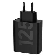 Charger Motorola TurboPower 125W Duo Charger PG38C06632, 2 x USB-C, GaN, with 2 m USB-C Cable, Black