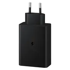 Mobile Charger Samsung 65W Power Adapter Trio EP-T6530NBEGEU, 2x USB-C, USB-A, Super Fast Charging 2.0, Black, 3 image