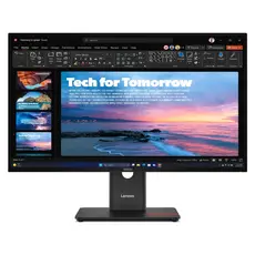 Monitor Lenovo ThinkVision T27QD-40 64AAGAR2EU, 27" QHD 2560x1440 IPS 120Hz, USB-C 100W, RJ45, DP Out, Eclipse Black, 2 image