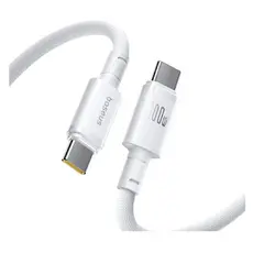 USB Cable Baseus New Braided Fast Charging Cable USB-C to USB-C 100W 1m E0426V01, Moon White, 2 image