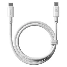 USB Cable Baseus New Braided Fast Charging Cable USB-C to USB-C 100W 1m E0426V01, Moon White