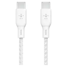 USB Cable Belkin BoostCharge USB-C to USB-C Braided Cable 100W 2M CAB014bt2MWH, White, 2 image