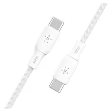 USB Cable Belkin BoostCharge USB-C to USB-C Braided Cable 100W 2M CAB014bt2MWH, White, 4 image