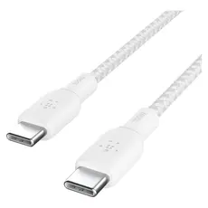 USB Cable Belkin BoostCharge USB-C to USB-C Braided Cable 100W 2M CAB014bt2MWH, White, 5 image