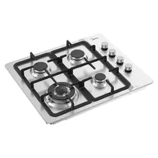 Gas Hob Midea MG613TX, Built-in, 4 Burners, WOK, 59 cm, Stainless Steel, 2 image