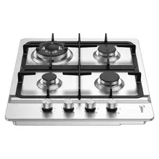 Gas Hob Midea MG613TX, Built-in, 4 Burners, WOK, 59 cm, Stainless Steel, 4 image