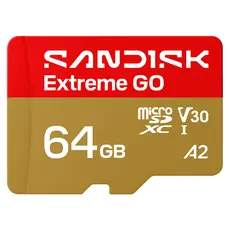 Memory Card SanDisk 64GB Extreme GO microSDXC UHS-I Card 170MB/S U3 V30/4K/A2 SDSQXGN-064G-GN6MN