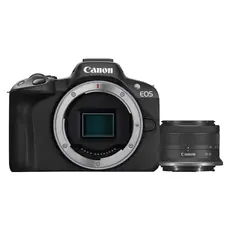 Camera Canon EOS R50 + RF-S 18-45mm F4.5-6.3 IS STM (5811C033), 24.2MP APS-C, 4K, Black, 2 image