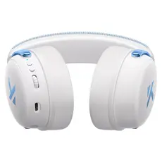 Headset MCHOSE V9 Pro HW-V9-3 Wireless Gaming Headset, 2.4GHz/BT/Type-C, 7.1, 53mm, 2000mAh, Sky White, 5 image