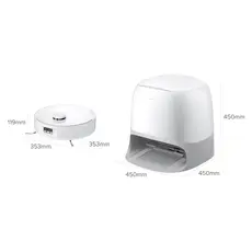 Robot Vacuum Cleaner Roborock Qrevo Curv 2 Flow White, 4 image