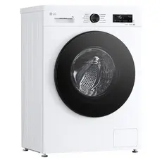 Washing Machine LG F2Y2HYP65.AGWQME3, 7 kg, 1200 rpm, Inverter Direct Drive, LG ThinQ Wi-Fi, White, Black Door, 2 image