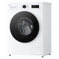 Washing Machine LG F2Y2HYP65.AGWQME3, 7 kg, 1200 rpm, Inverter Direct Drive, LG ThinQ Wi-Fi, White, Black Door