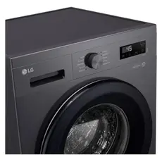 Washing Machine LG F2Y2HYP6J.AMBQME3, 7 kg, 1200 rpm, Inverter Direct Drive, LG ThinQ Wi-Fi, Middle Black, 3 image