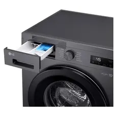 Washing Machine LG F2Y2HYP6J.AMBQME3, 7 kg, 1200 rpm, Inverter Direct Drive, LG ThinQ Wi-Fi, Middle Black, 5 image