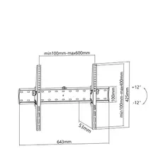 TV mount SHO 3310 SLIM adjustable mount TV STELL, 4 image