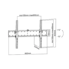 Stell Articulating SLIM TV mount 40" - 70" Max. loading: 35kg, 4 image