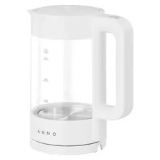 Electric Kettle AENO EK5 AEK0005, 1.7L, 1850-2200W, 40-100°C, Keep Warm 30 min, Glass, White, 2 image