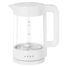 Electric Kettle AENO EK5 AEK0005, 1.7L, 1850-2200W, 40-100°C, Keep Warm 30 min, Glass, White
