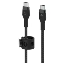 Cable Belkin BoostCharge PRO Flex USB-C to USB-C Braided Silicone Cable 60W 1M CAB011bt1MBK Black, 2 image