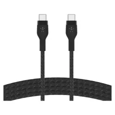Cable Belkin BoostCharge PRO Flex USB-C to USB-C Braided Silicone Cable 60W 1M CAB011bt1MBK Black