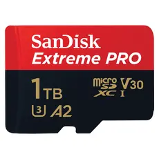 Memory Card SanDisk 1TB Extreme PRO microSDXC UHS-I 200MB/s A2 V30 U3 + SD Adapter SDSQXCD-1T00-GN6MA