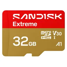 Memory Card SanDisk 32GB Extreme microSDHC UHS-I Card + SD Adapter 100MB/s V30 A1 SDSQXAF-032G-GN6AA, 2 image