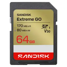 Memory Card SanDisk 64GB Extreme GO SDXC UHS-I Card 170MB/S U3 V30/4K SDSDXGN-064G-GNCIN, 2 image