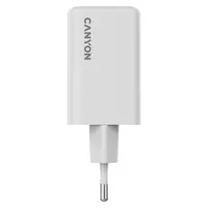 Wall Charger CANYON CU65ACC CNS-CUW65ACC, GaN 65W, 2x USB-C PD + 1x USB-A QC, EU, White, 4 image