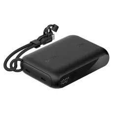 Power Bank Belkin BoostCharge Power Bank 10000mAh 20W Digital Display BPB027HQBK, 2x USB-C, Black