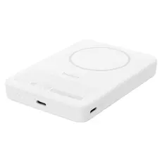 Power Bank Belkin BoostCharge Slim Magnetic 10000mAh Qi2 15W with Stand BPD016hqWH, White, 2 image