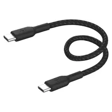 USB Cable Belkin BoostCharge Braided USB-C to USB-C Cable 60W, 0.15m, Black CAB004bt0MBK