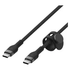 USB Cable Belkin BoostCharge PRO Flex USB-C to USB-C Braided Silicone Cable 60W 3M CAB011bt3MBK Black, 3 image