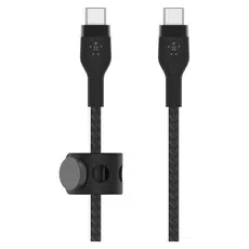 USB Cable Belkin BoostCharge PRO Flex USB-C to USB-C Braided Silicone Cable 60W 3M CAB011bt3MBK Black, 4 image