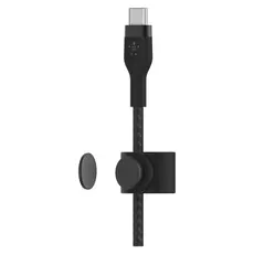 USB Cable Belkin BoostCharge PRO Flex USB-C to USB-C Braided Silicone Cable 60W 3M CAB011bt3MBK Black, 5 image