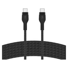 USB Cable Belkin BoostCharge PRO Flex USB-C to USB-C Braided Silicone Cable 60W 3M CAB011bt3MBK Black