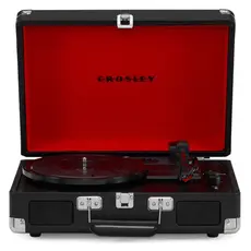 Turntable Crosley Cruiser Plus CR8005F-BK, Bluetooth, 3-Speed (33/45/78), Built-in Speakers, Black, 3 image