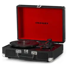 Turntable Crosley Cruiser Plus CR8005F-BK, Bluetooth, 3-Speed (33/45/78), Built-in Speakers, Black, 4 image