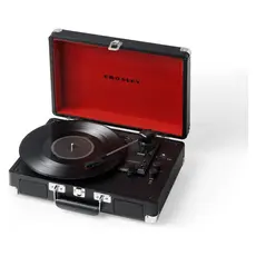 Turntable Crosley Cruiser Plus CR8005F-BK, Bluetooth, 3-Speed (33/45/78), Built-in Speakers, Black