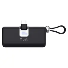 Power Bank Trust Pacto 5000mAh PD Pocket Powerbank 26104, 20W, USB-C, Black, 2 image