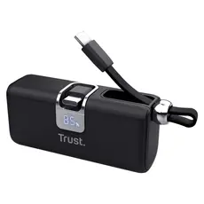 Power Bank Trust Pacto 5000mAh PD Pocket Powerbank 26104, 20W, USB-C, Black, 4 image